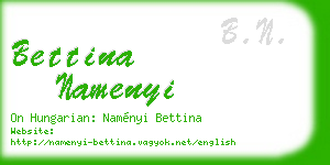 bettina namenyi business card